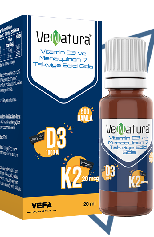 Venatura Vitamin D3 ve K2 Takviye Edici Gıda Damla