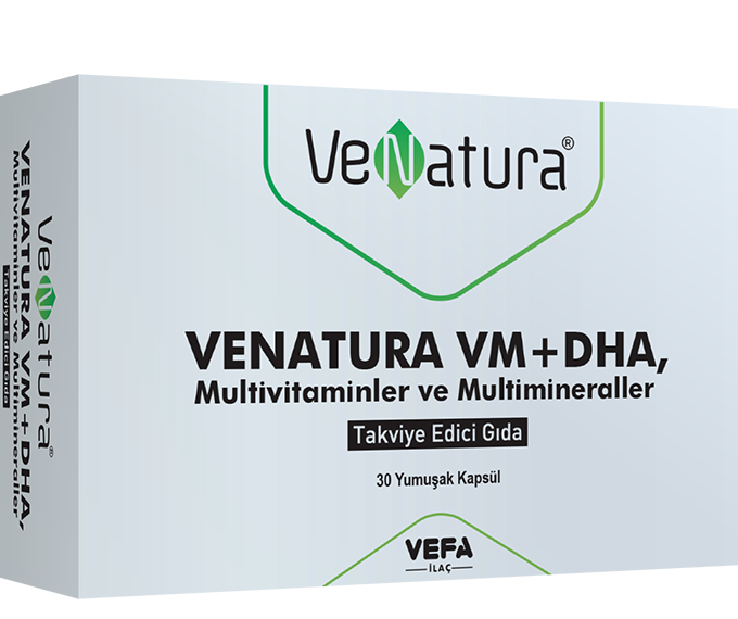 Venatura VM+DHA Multivitaminler Multimineraller Takviye Edici Gıda 30 Kapsül