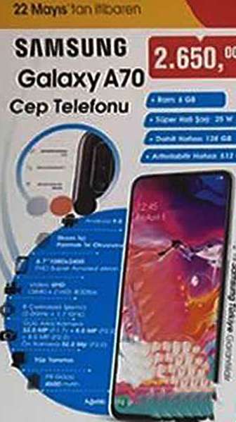 Samsung Galaxy A70 Cep Telefonu