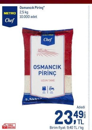Metro Chef Osmancık Pirinç