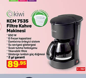 Kiwi KCM 7535 Filtre Kahve Makinesi