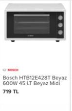 Bosch HTB12E428T Beyaz 600W 45 LT Beyaz Midi Fırın