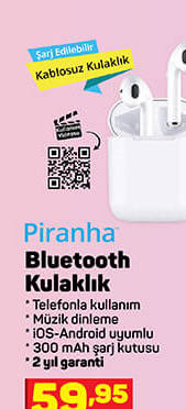 Piranha Bluetooth Kulaklık