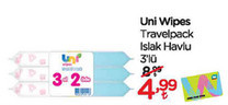 Uni Wipes Travel Paket Islak Mendil