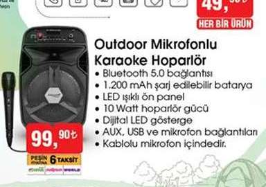 Outdoor Mikrofonlu Karaoke Hoparlör