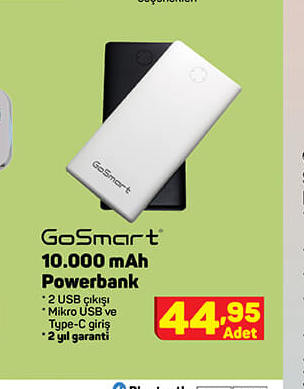 GoSmart 10000 mAh Powerbank
