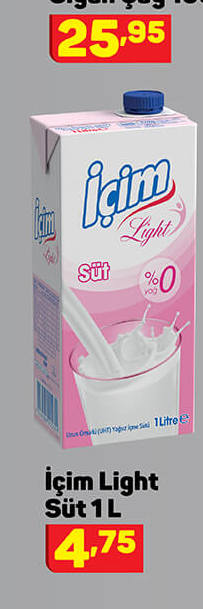 İçim Light Süt