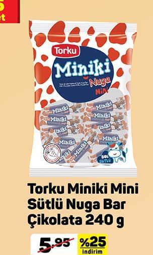 Torku Miniki Mini Sütlü Nuga Bar Çikolata