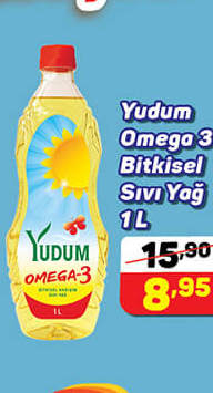 Yudum Omega 3 Bitkisel Sıvı Yağ