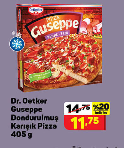 Dr Oetker Guseppe Dondurulmuş Karışık Pizza