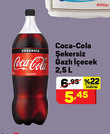 Coca-Cola Şekersiz Gazlı İçecek