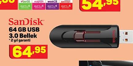 SanDisk 64 GB USB Bellek