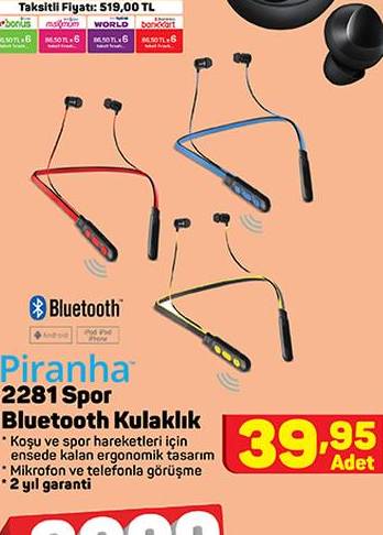Piranha 2281 Spor Bluetooth Kulaklık