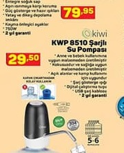 Kiwi KWP 8510 Şarjlı Su Pompası