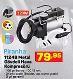 Piranha 11248 Metal Gövdeli Hava Kompresörü