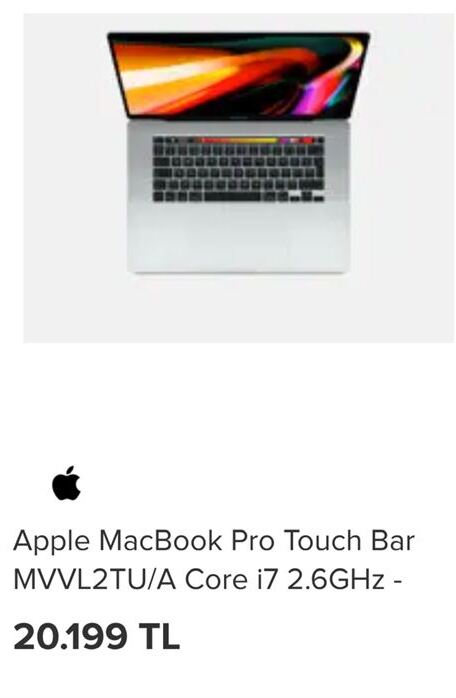 Apple MacBook Pro Touch bar MVVM2TU/A Core i9 2.3 GHz 