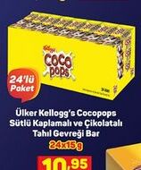 Ülker Kellogg s Cocopops Sütlü Kaplamalı Çikoloatalı Tahıl Gevreği Bar