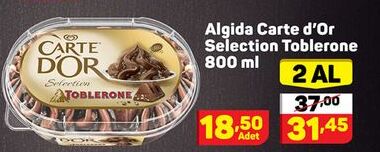 Algida Carte Dor Selection Toblerone Dondurma