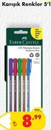Faber Castell Karışık Renkler Tükenmez