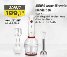 AR1030 Arzum Hipermix Blender Seti