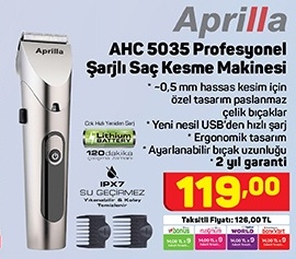 Aprilla AHC 5035 Profostonel Şarjlı Saç Kesme Makinesi