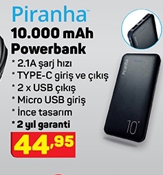 Piranha 10.000 Powerbank