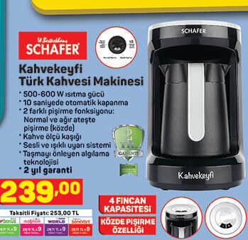 Schafer Kahvekeyfi Türk Kahvesi Makinesi