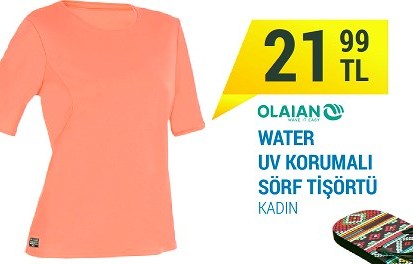 Olaian Water Uv Korumalı Sörf Tişörtü