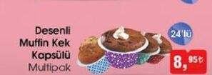 Desenli Muffin Kek Kabı