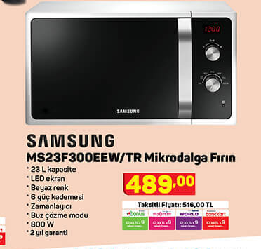 Samsung Ms23F300Eewtr Mikrodalga Fırın