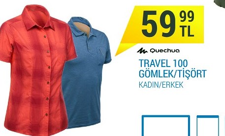 Quechua Travel 100 Gömlek Tişört