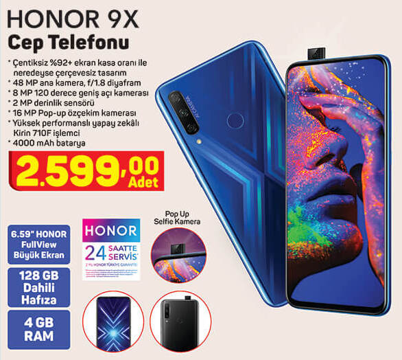 Honor 9X Cep Telefonu
