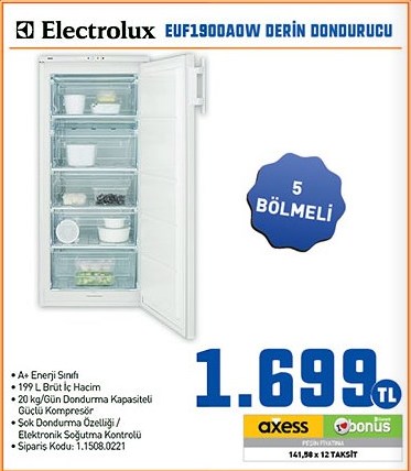 Electrolux EUF1900A0W Derin Dondurucu