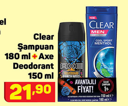 Clear Şampuan Axe Deodorant
