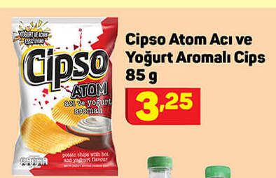 Cipso Atom Acı Yoğurt Aromalı Cips