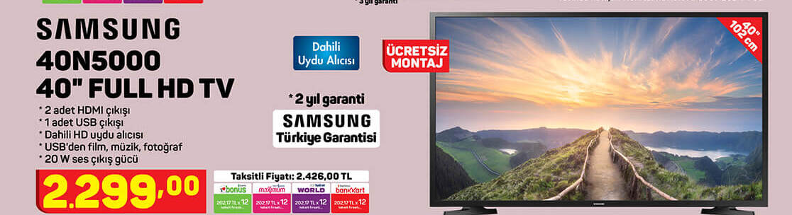 Samsung 40' Full Hd Tv