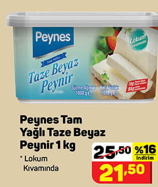Paynes Tam Yağlı Taze Beyaz Peynir