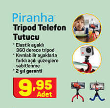 Piranha Tripod Telefon Tutucu