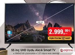 Dijitsu 55 Inc Uydu Alıcılı Smart Tv