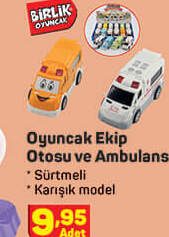 Oyuncak Ekip Otosu Ve Ambulans 