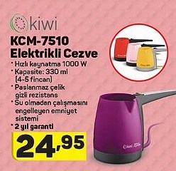 Kiwi KCM7510 Elektrikli Cezve