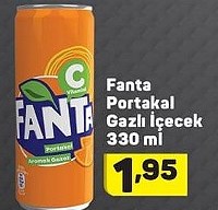 Fanta Portakal Gazlı İçecek 330ml