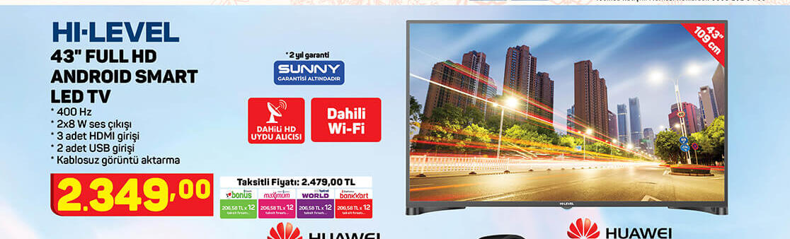 Hı-Level 43Inç Full Hd Androıd Smart Led Tv
