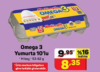 Omega 3 Yumurta 10Lu