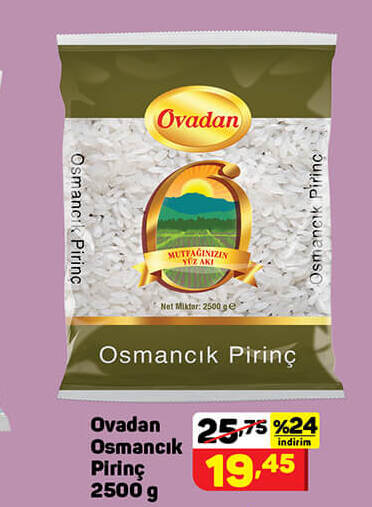 Ovadan Osmancık Pirinç 2500G