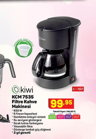 Kiwi 7535 Filtre Kahve Makinesi