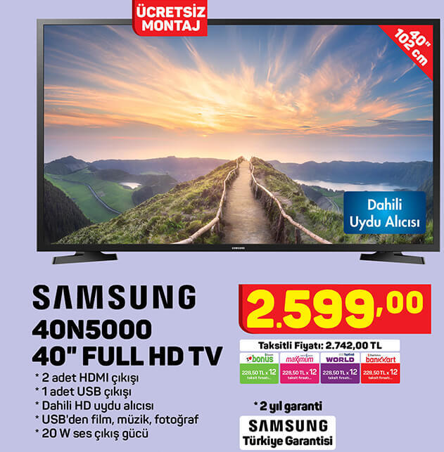 Samsung 40 Inç Full Hd Tv