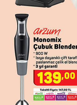 Arzum Monomix Çubuk Blender