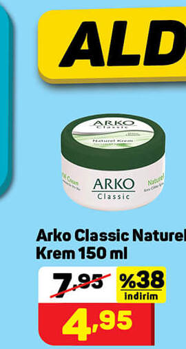 Arko Classic Naturel Krem