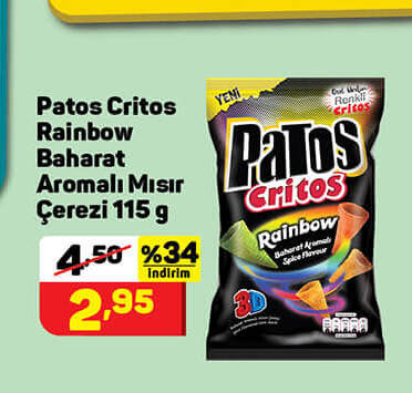 Patos Critos Rainbow Baharat Aromalı Mısır Çerezi